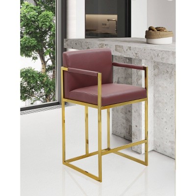 Bertrand Counter Height Barstool Wine - Chic Home Design