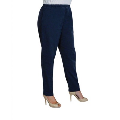Women's Tailored Leg Stretch Cotton Twill Pants - Plus - On The Plus Side