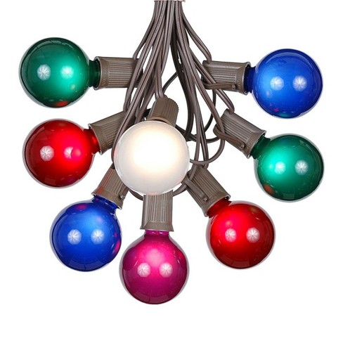 Novelty Lights 25 Feet Multicolored G50 Globe Outdoor Patio String ...