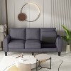 VASIP Modern Living Room Furniture Sofa in Dark Grey Fabric - 2 of 4