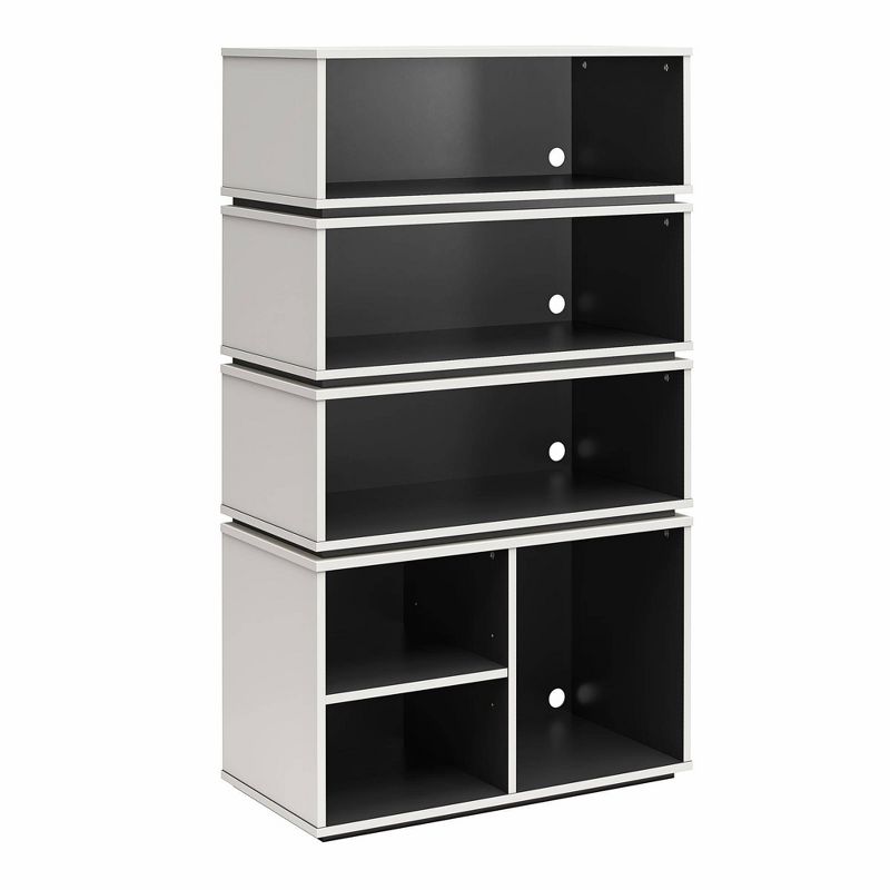 55.04&#34; Shadow Gaming and Collectable Display Storage Bookcase White/Matte Black - NTENSE, 4 of 12