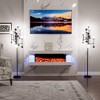 CLIHOME Wall Mounted LED Electric Fireplace with Floating Mantel, 12 Flame Color and Timer - 2 of 4