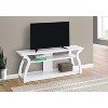 Monarch Specialties Tv Stand 60 Inch Console Media Entertainment Center Storage Shelves Living Room Bedroom Laminate White Contemporary Modern - 2 of 4