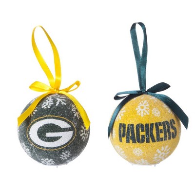 Evergreen Green Bay Packers LED Ornaments, Set of 6