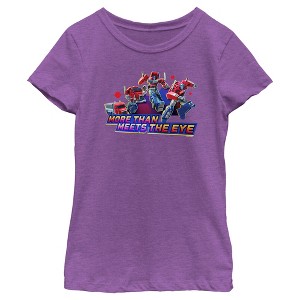 Girl's Transformers: EarthSpark Optimus More Than Meets the Eye T-Shirt - 1 of 4