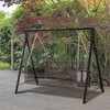 Resenkos Heavy Duty Swing Frame, Metal Porch Swing Stand, 528 lbs Capacity, Perfect for Backyard, Patio, Lawn, White - 3 of 4