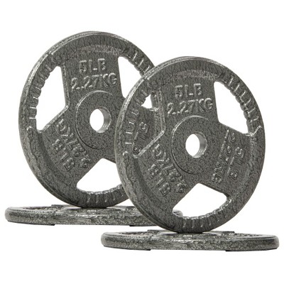 Sapphtopaz Standard Cast Iron Weight Plates for Barbell, 1-Inch Barbell Plates for Strength Training in Home & Gym, Multiple Weights