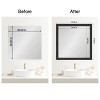 Amanti Art Mirror Makeover Bathroom Mirror Frame Border Kit - Fully Assembled Peel and Stick Frame - Mirror NOT Included - Shipwreck  Narrow Trim - 4 of 4