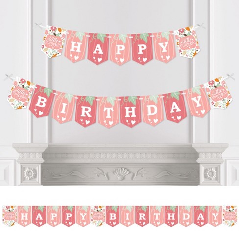 Pink Printable Happy Birthday Banner DIY Birthday Party