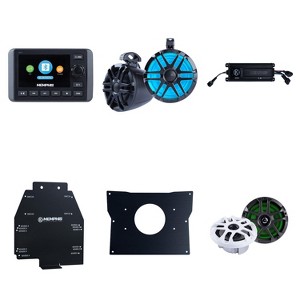 Memphis Audio SMC3 Marine Multi-Zone Media Center with MX400.4 Amp, MXA60L 6.5" Front Speakers and MXA62PS 6.5" Rear Pods & Installation Accessorie... - 1 of 4