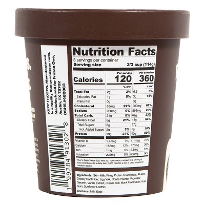 Frozen One Chocolate Protein Ice Cream - 16oz