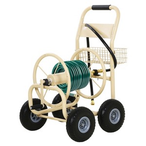 FDW Hose Reel Hold Up To 300 Ft Heavy Duty Garden Hose Reel for Garden Lawn Yard - 1 of 4
