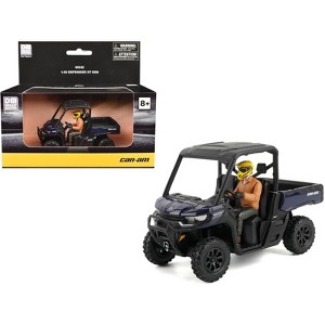 Can-Am Defender XT HD9 Navy Blue and Black with Driver Figure 1/32 Diecast Model by BRP Models - 1 of 4