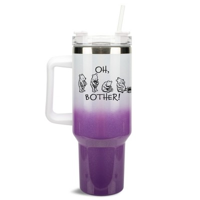 Elanze Designs Oh, Bother! Pooh Classic Bear 40 oz. Stainless Steel, Large Water Bottle Coffee Mug, Spill & Leak Resistant, Thermal Travel Tumbler