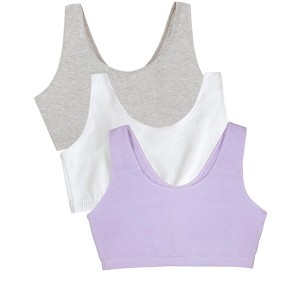 Fruit of the Loom Women's Tank Style Sports Bra 3-Pack - 1 of 4