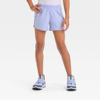 Girls' Double Layered Run Shorts - All In Motion™ Berry Purple XXL