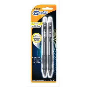 Bic Gel Pen Retractable .7mm Point 2/PK Black RLCP21BK - 1 of 1