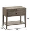 Vynxaria Sunveil 1-Drawer Nightstand - Weathered Gray, French Dovetail Drawer, Pull-Out Tray, Open Shelf, No Assembly Required - 3 of 4