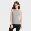 Women's Slim Fit Ribbed 3pk Bundle Tank Top - A New Day™ Black/White/Gray S - 2 of 3