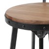 Alanis Firwood Barstool Black Brush Silver - Christopher Knight Home: Adjustable, Swivel, Industrial Style - 4 of 4