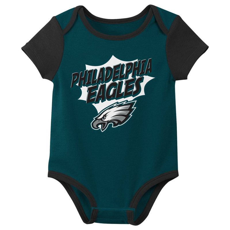 NFL Philadelphia Eagles Infant Boys&#39; 3pk Bodysuit, 4 of 5