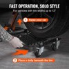 Car Dolly 4 Pack, Total 6000lbs High Load Bearing, Antiskid Plate Design, All-Direction Rotatable Wheel, 12’’x16’’ - 4 of 4
