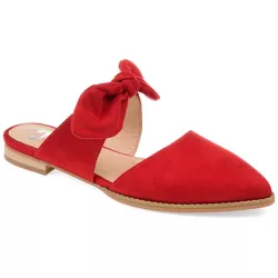 Journee Collection Womens Telulah Slip On Pointed Toe Mules Flats, Red 11