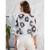 Womens Mesh Cardigan Open Front Batswing Sleeve Shrugs Lightweight Semi-Sheer Floral Cardigan,Daisy White - S - 2 of 4