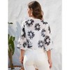 Womens Mesh Cardigan Open Front Batswing Sleeve Shrugs Lightweight Semi-Sheer Floral Cardigan - image 2 of 4