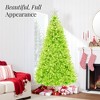 Best Choice Products Pre-Lit Lime Green Christmas Tree, Artificial Full Holiday Decoration w/ Incandescent Lights - 3 of 4