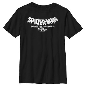 Boy's Spider-Man: Across the Spider-Verse Movie Logo White T-Shirt - 1 of 4