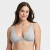 Women's Cotton Blend Plunge Bralette - Auden™ - 4 of 4