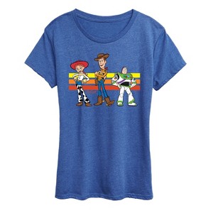 Women's - Toy Story - Buzz, Woody, And Jessie Short Sleeve Graphic T-Shirt - 1 of 4
