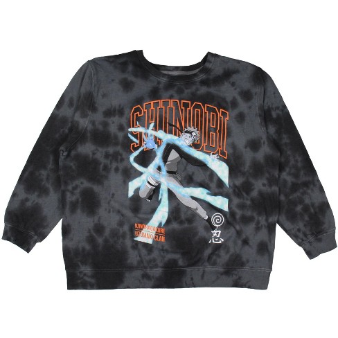 Naruto Shippuden Men's Konohagakure Shinobi Tie-Dye Pullover Sweatshirt - image 1 of 3