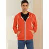 Lars Amadeus Men's Zip Up Long Sleeves Solid Color Knit Hooded Jackets - 2 of 4