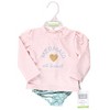 Hudson Baby Infant Girl Swim Rashguard Set, Mermaid At Heart - image 2 of 4