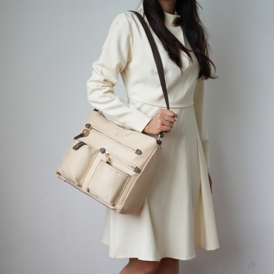 MKF Collection Serena Color-Block Nylon Women’s Shoulder Bag by Mia K - Beige Coffee — фото 3