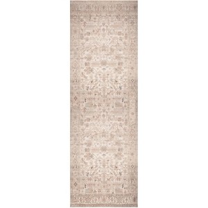 Nourison Vintage Washables Floral Distressed Non-Slip Indoor Rug - 1 of 4