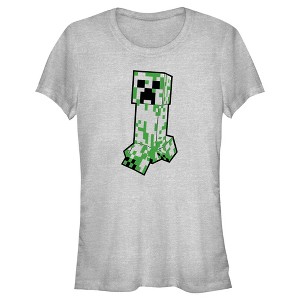 Juniors Womens Minecraft Creeper Creepin' Large T-Shirt - 1 of 4