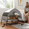 PawHut Elevated Dog Bed, Portable Raised Pet Bed with Removable Canopy, Cooling Pad, Storage Bag, Outside Pet Cot for Large Dogs - 2 of 4