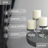 3x3 Pillar Candles Set of 3 - Rustic Unscented No Drip Ivory Candles for Home Decor, Weddings, Centerpieces - 2 of 4