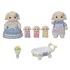 Calico Critters Flora Rabbit Family, Set of 5 Collectible Doll Figures - 4 of 4