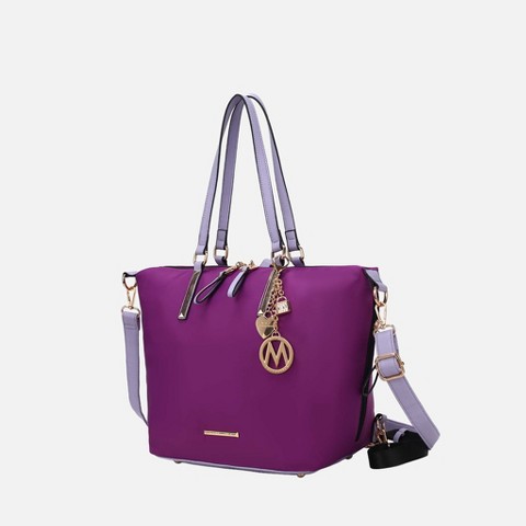 MKF Collection Layla Solid Vegan Leather Tote Bag Convertible Backpack for Women, Shoulder and Top-Handle Handbag by Mia K