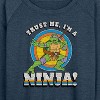 Women's - Teenage Mutant Ninja Turtles - Trust Me, I'm A Ninja Lightweight French Terry Wide Neck Long Sleeve Graphic Shirt - 2 of 4
