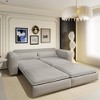 93'' Teddy 3-Seater Sofa with Pull-Out Function, Chaise Lounge, 3-in-1 Convertible Feature and 2 Lumbar Pillows - 4 of 4