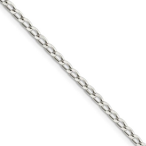 Black Bow Jewelry 2.8mm, Sterling Silver Solid Open Curb Chain Necklace - image 1 of 4