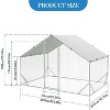 Acekool Large Metal Chicken Coop Outdoor Walk-In Poultry Cage with Waterproof UV Cover, Secure Door - 3 of 4