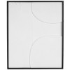 Olivia & May 31"x26" Wood Geometric Wall Decor Black Wood : Contemporary Style, Vertical Orientation, Sawtooth Hanging - 2 of 4