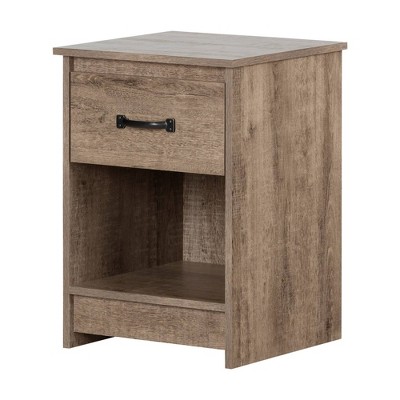 Tassio 1 Drawer Nightstand Weathered Oak - South Shore