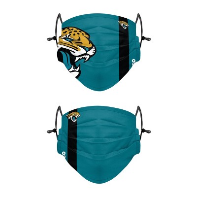 NFL Jacksonville Jaguars Adult Gameday Adjustable Face Covering - 2pk